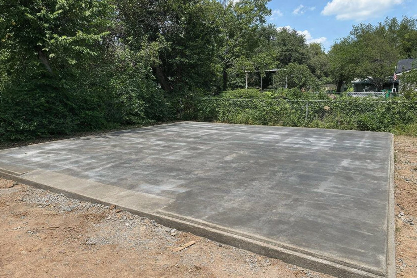 Slab foundation building